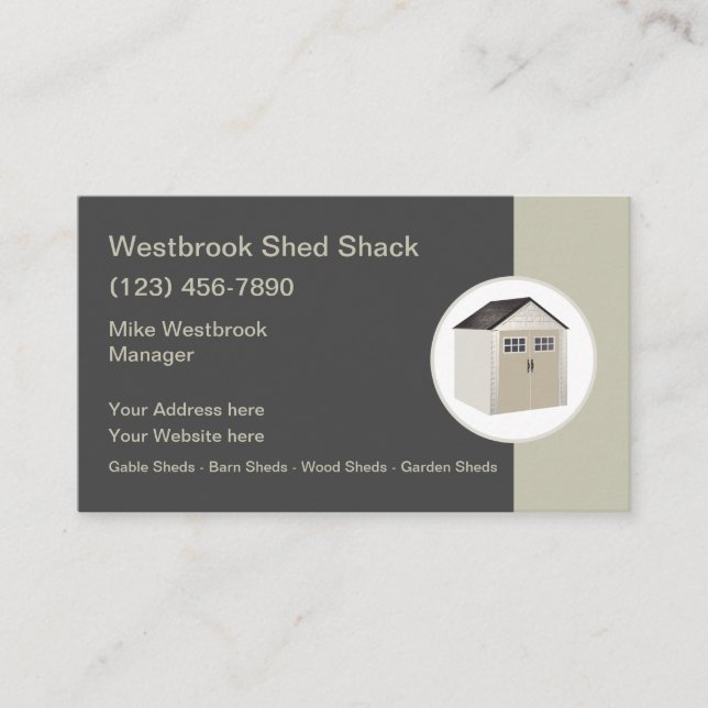 Storage Shed Dealer Business Cards (Front)