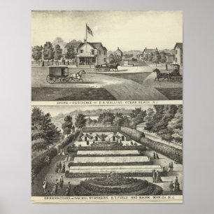 Store and residence of DA Walling Poster