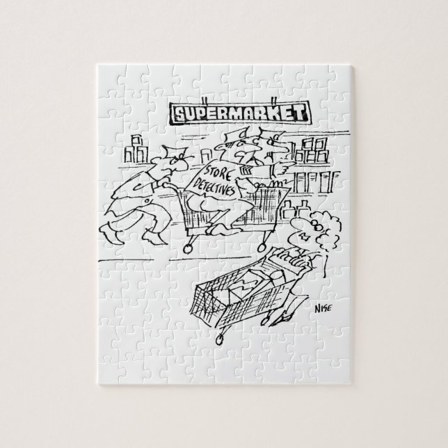Store Detectives at a Supermarket Jigsaw Puzzle (Vertical)