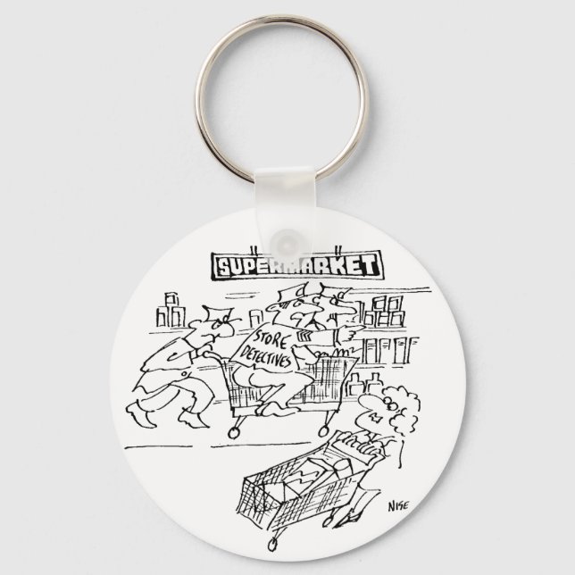 Store Detectives at a Supermarket Key Ring (Front)
