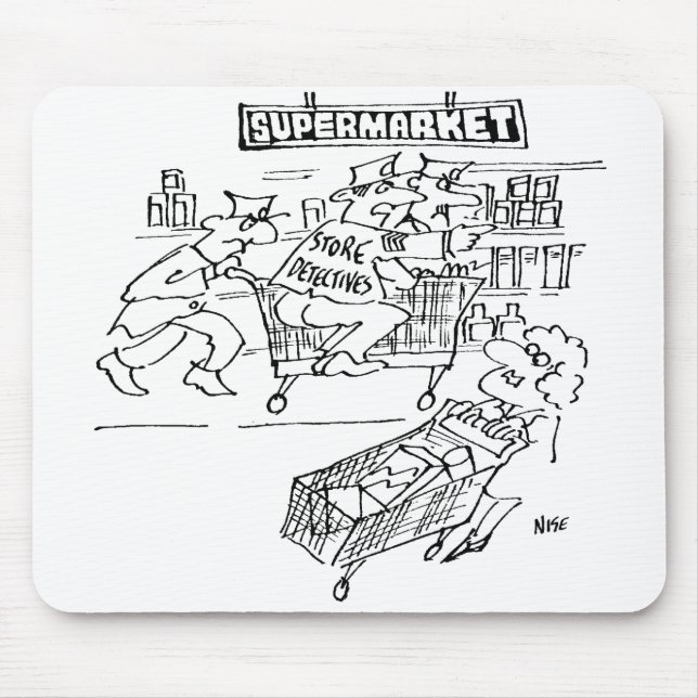 Store Detectives at a Supermarket Mouse Mat (Front)