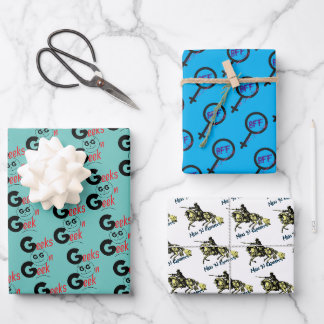 Store Logos Wrapping Paper Sheet