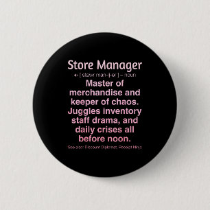 Store Manager 6 Cm Round Badge