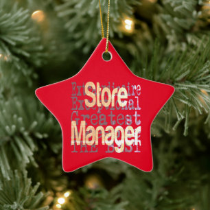 Store Manager Extraordinaire Ceramic Tree Decoration