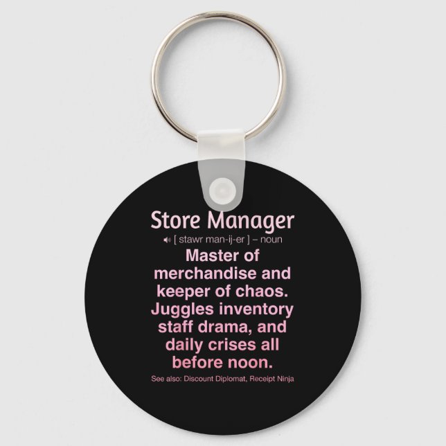 Store Manager  Key Ring (Front)