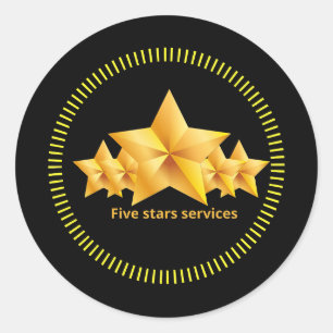 store promotion accessories five stars services  classic round sticker
