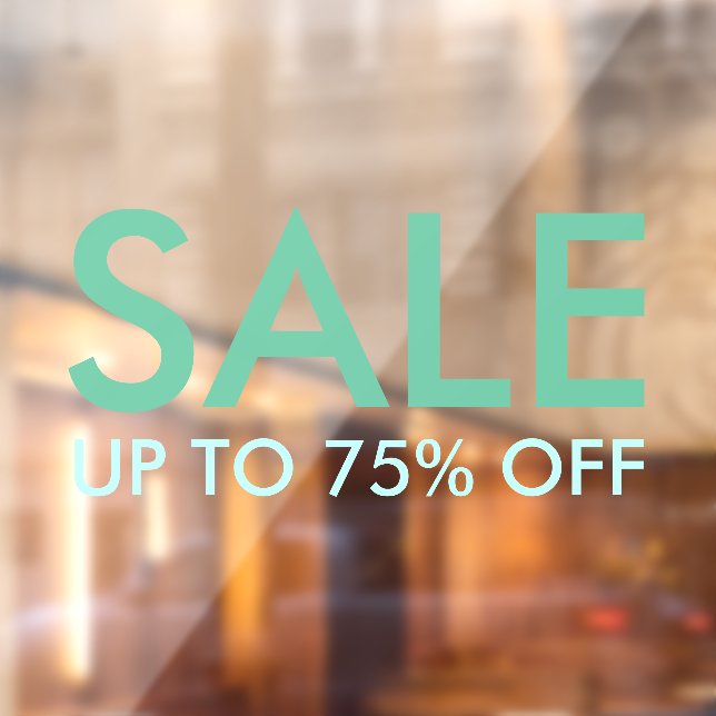Store Sale | Business Discount Modern Green Window Cling (Sheet 2)