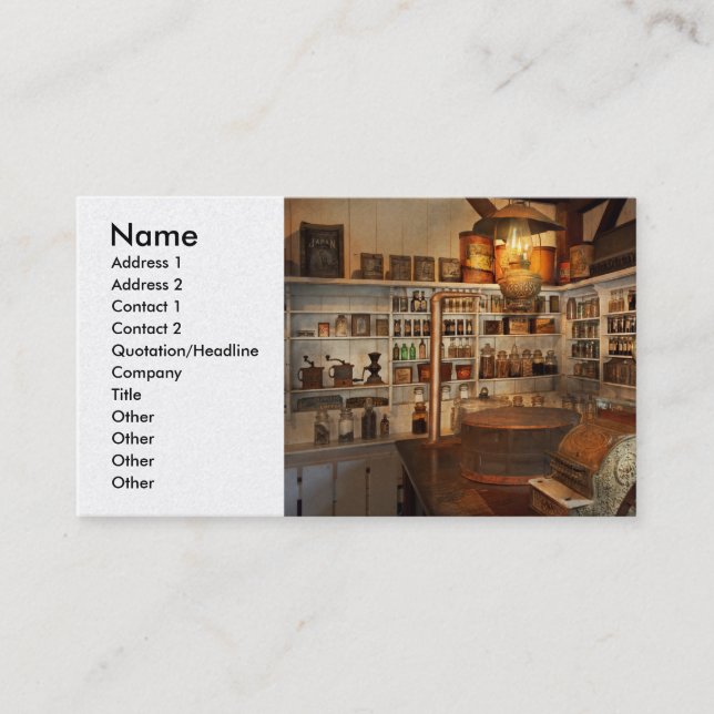 Store - Vintage convenience store Business Card (Front)