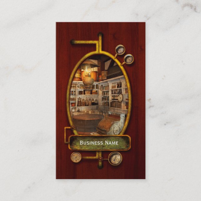 Store - Vintage convenience store Business Card (Front)