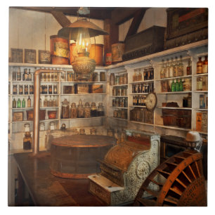 Store - Vintage convenience store Tile