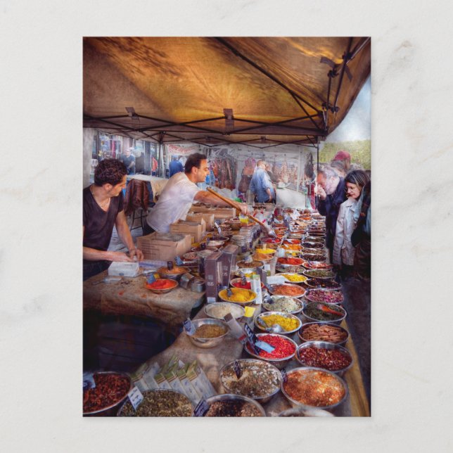 Storefront - The open air Tea & Spice market Postcard (Front)