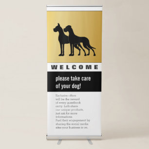 Storefront Welcome Entry Silhouette Banner