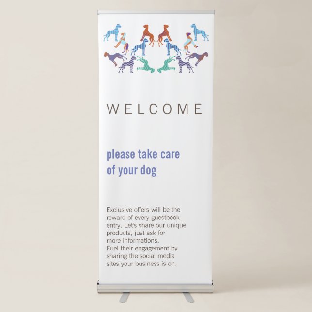 Storefront Welcome Entry Silhouette Banner (Front)