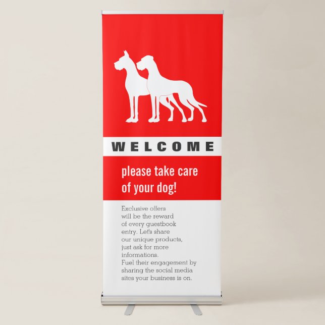 Storefront Welcome Entry Silhouette Banner (Front)