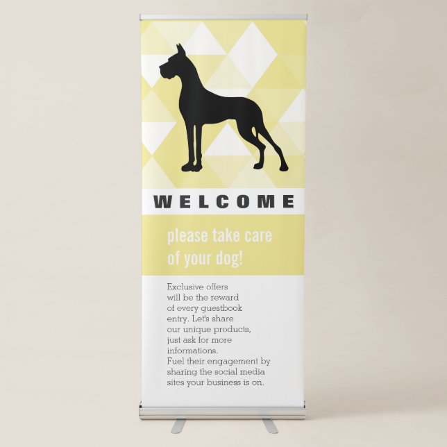 Storefront Welcome Entry Silhouette Banner (Front)