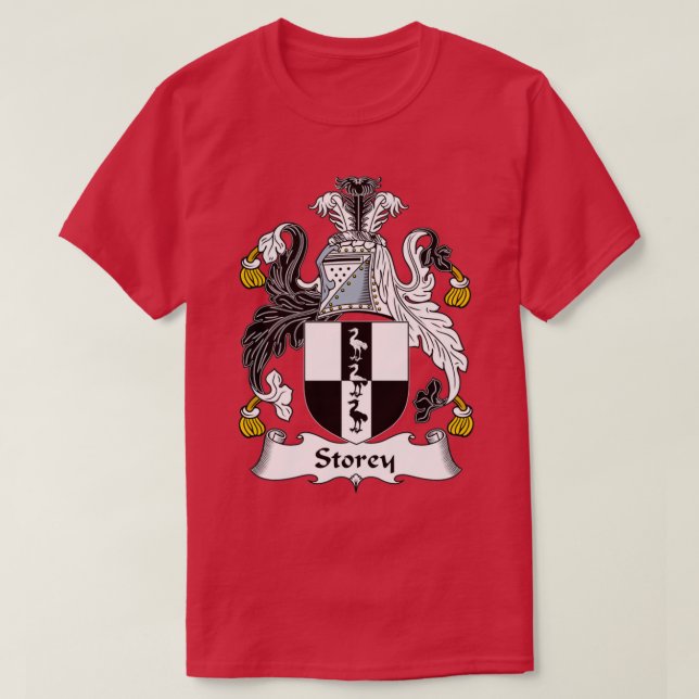 Storey Coat of Arms Family Crest  T-Shirt (Design Front)