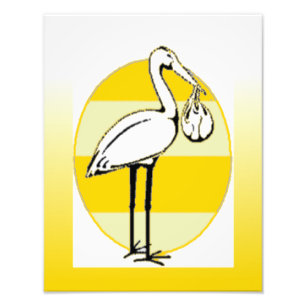 Stork and Baby Bundle Photo Print