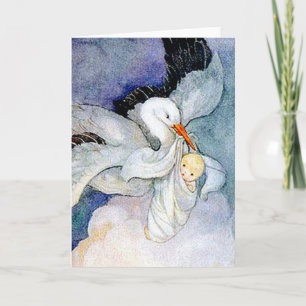 Stork and Baby Card