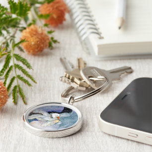 Stork and Baby Key Ring