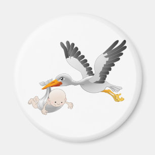 stork and baby magnet