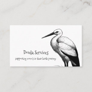 Stork And Baby On Scale Doula Or Midwife Business Card