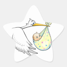 stork and baby stickers