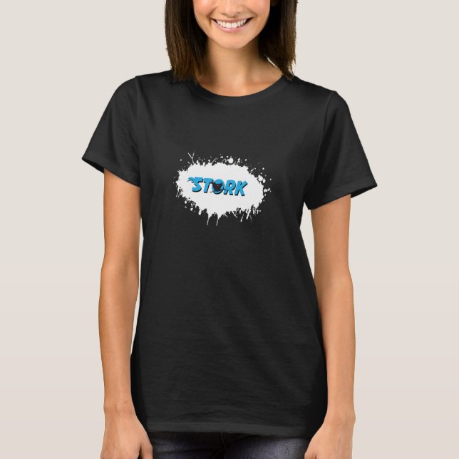 Stork Animal Fun Splash T-Shirt (Front)