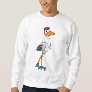 Stork as Inline skater with Roller skates Sweatshirt