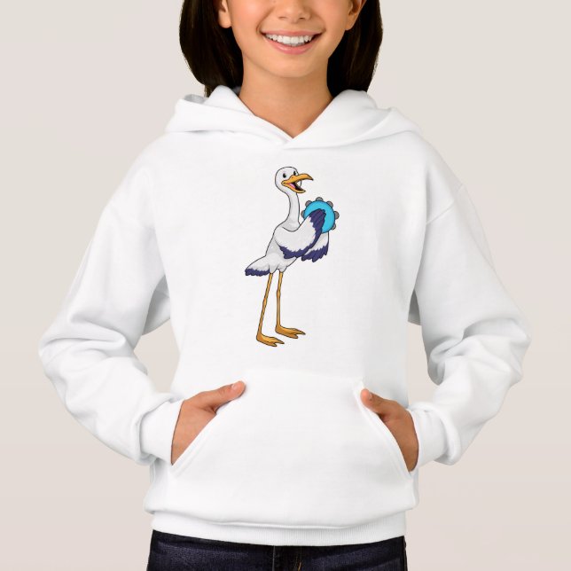 Stork as Musician with Tambourine (Front)