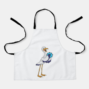 Stork as Musician with Tambourine Apron