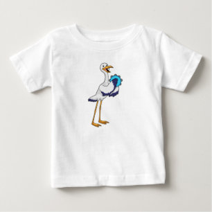 Stork as Musician with Tambourine Baby T-Shirt