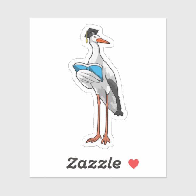 Stork as Teacher with Book (Sheet)