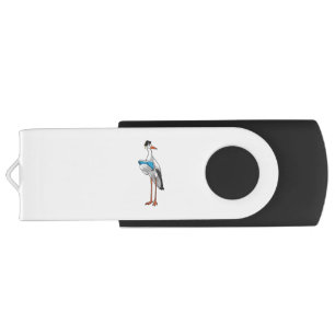 Stork as Teacher with Book USB Flash Drive