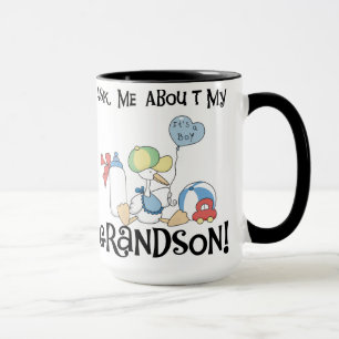 Stork Ask About My  Grandson Mug