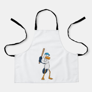 Stork at Baseball with Baseball bat Apron
