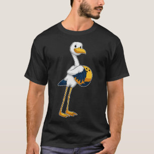Stork at Bowling with Bowling ball T-Shirt