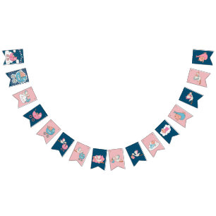 Stork Babies Pink and blue baby shower Bunting