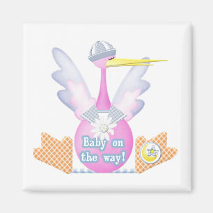 Stork Baby on the Way Magnet