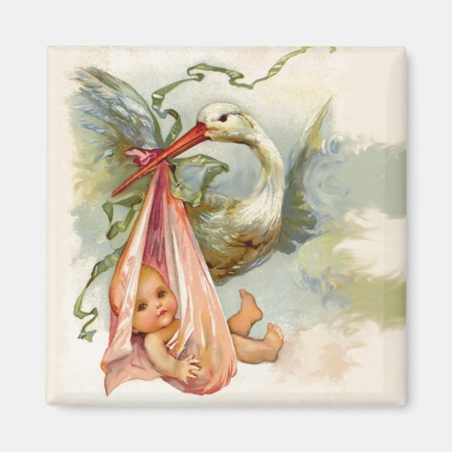 STORK BABY SHOWER 2 MAGNET (Front)