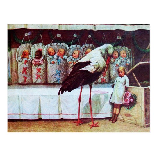 STORK BABY SHOWER 3 POSTCARD