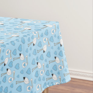 Stork Baby Shower Blue Boy Tablecloth