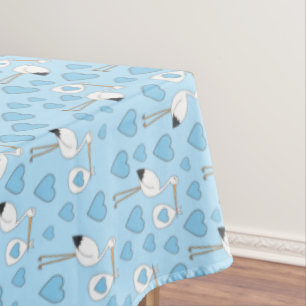 Stork Baby Shower Blue Boy Tablecloth