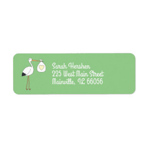 Stork Baby Shower Green
