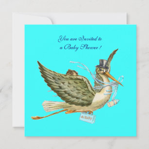 STORK BABY SHOWER INVITATION
