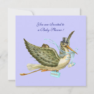 STORK BABY SHOWER INVITATION