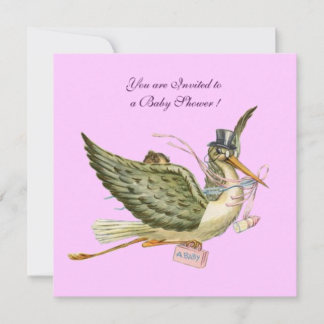 STORK BABY SHOWER INVITATION (Front)