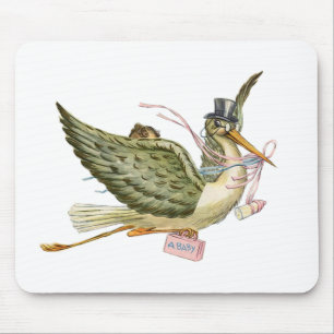 STORK BABY SHOWER MOUSE MAT