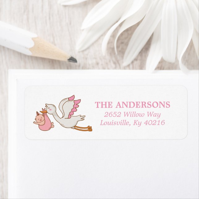 Stork Baby Shower Return Address (Insitu)