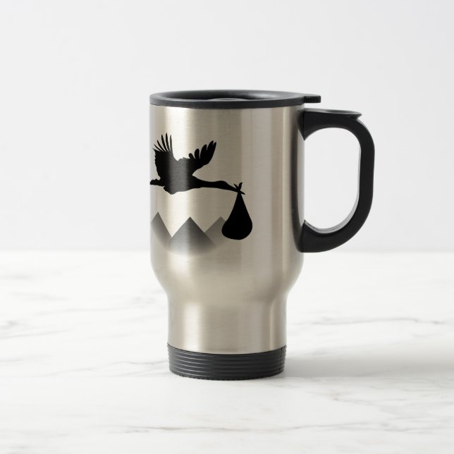 Stork & Baby Travel Mug (Right)