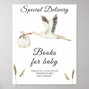 stork - books for baby poster